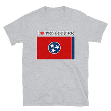Load image into Gallery viewer, I LOVE TENNESSEE STATE FLAG Short-Sleeve Unisex T-Shirt