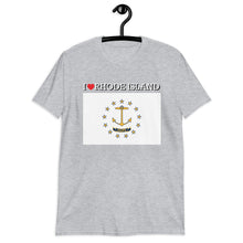 Load image into Gallery viewer, I LOVE RHODE ISLAND STATE FLAG Short-Sleeve Unisex T-Shirt