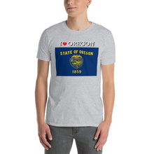 Load image into Gallery viewer, I LOVE OREGON STATE FLAG Short-Sleeve Unisex T-Shirt