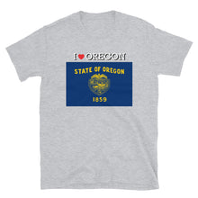 Load image into Gallery viewer, I LOVE OREGON STATE FLAG Short-Sleeve Unisex T-Shirt