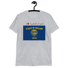 Load image into Gallery viewer, I LOVE OREGON STATE FLAG Short-Sleeve Unisex T-Shirt