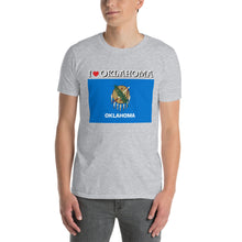 Load image into Gallery viewer, I LOVE OKLAHOMA STATE FLAG Short-Sleeve Unisex T-Shirt