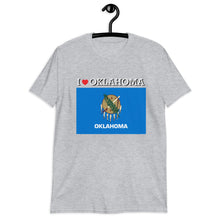Load image into Gallery viewer, I LOVE OKLAHOMA STATE FLAG Short-Sleeve Unisex T-Shirt