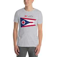 Load image into Gallery viewer, I LOVE OHIO STATE FLAG Short-Sleeve Unisex T-Shirt