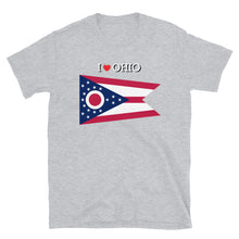 Load image into Gallery viewer, I LOVE OHIO STATE FLAG Short-Sleeve Unisex T-Shirt