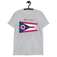 Load image into Gallery viewer, I LOVE OHIO STATE FLAG Short-Sleeve Unisex T-Shirt
