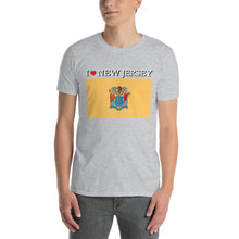 Load image into Gallery viewer, I LOVE NEW JERSEY STATE FLAG Short-Sleeve Unisex T-Shirt