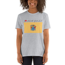 Load image into Gallery viewer, I LOVE NEW JERSEY STATE FLAG Short-Sleeve Unisex T-Shirt