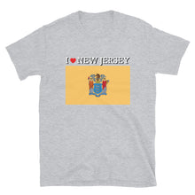Load image into Gallery viewer, I LOVE NEW JERSEY STATE FLAG Short-Sleeve Unisex T-Shirt