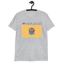 Load image into Gallery viewer, I LOVE NEW JERSEY STATE FLAG Short-Sleeve Unisex T-Shirt