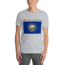 Load image into Gallery viewer, I LOVE New Hampshire STATE FLAG Short-Sleeve Unisex T-Shirt