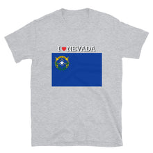 Load image into Gallery viewer, I LOVE NEVADA STATE FLAG Short-Sleeve Unisex T-Shirt