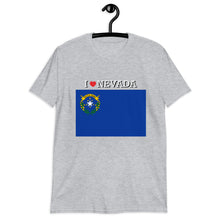 Load image into Gallery viewer, I LOVE NEVADA STATE FLAG Short-Sleeve Unisex T-Shirt