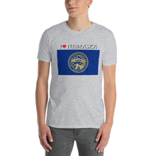 Load image into Gallery viewer, I LOVE NEBRASKA STATE FLAG Short-Sleeve Unisex T-Shirt