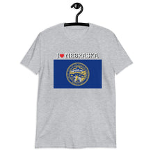 Load image into Gallery viewer, I LOVE NEBRASKA STATE FLAG Short-Sleeve Unisex T-Shirt