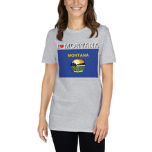 Load image into Gallery viewer, I LOVE MONTANA STATE FLAG Short-Sleeve Unisex T-Shirt