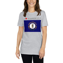 Load image into Gallery viewer, I LOVE KENTUCKY STATE FLAG Short-Sleeve Unisex T-Shirt