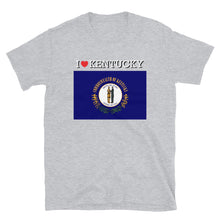 Load image into Gallery viewer, I LOVE KENTUCKY STATE FLAG Short-Sleeve Unisex T-Shirt