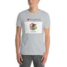 Load image into Gallery viewer, I LOVE ILLINOIS STATE FLAG Short-Sleeve Unisex T-Shirt