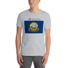 Load image into Gallery viewer, I LOVE IDAHO STATE FLAG Short-Sleeve Unisex T-Shirt