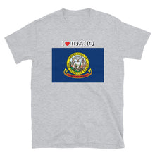 Load image into Gallery viewer, I LOVE IDAHO STATE FLAG Short-Sleeve Unisex T-Shirt