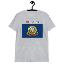 Load image into Gallery viewer, I LOVE IDAHO STATE FLAG Short-Sleeve Unisex T-Shirt