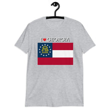 Load image into Gallery viewer, I LOVE GEORGIA STATE FLAG Short-Sleeve Unisex T-Shirt
