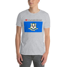 Load image into Gallery viewer, I LOVE Connecticut STATE FLAG Short-Sleeve Unisex T-Shirt
