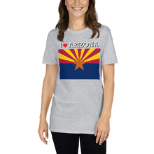 Load image into Gallery viewer, I LOVE ARIZONA STATE FLAG Short-Sleeve Unisex T-Shirt