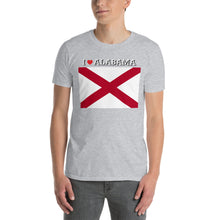 Load image into Gallery viewer, I LOVE ALABAMA STATE FLAG Short-Sleeve Unisex T-Shirt
