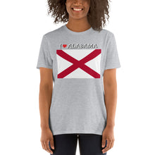 Load image into Gallery viewer, I LOVE ALABAMA STATE FLAG Short-Sleeve Unisex T-Shirt