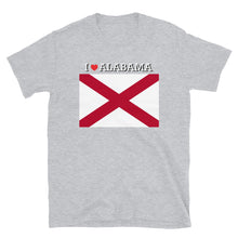 Load image into Gallery viewer, I LOVE ALABAMA STATE FLAG Short-Sleeve Unisex T-Shirt