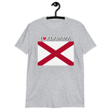 Load image into Gallery viewer, I LOVE ALABAMA STATE FLAG Short-Sleeve Unisex T-Shirt