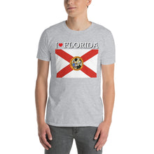 Load image into Gallery viewer, I LOVE FLORIDA STATE FLAG Short-Sleeve Unisex T-Shirt