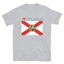 Load image into Gallery viewer, I LOVE FLORIDA STATE FLAG Short-Sleeve Unisex T-Shirt