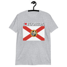 Load image into Gallery viewer, I LOVE FLORIDA STATE FLAG Short-Sleeve Unisex T-Shirt