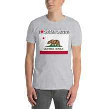 Load image into Gallery viewer, I LOVE CALIFORNIA STATE FLAG Short-Sleeve Unisex T-Shirt