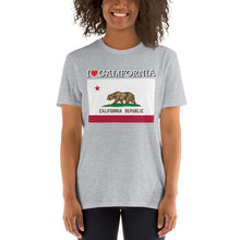 Load image into Gallery viewer, I LOVE CALIFORNIA STATE FLAG Short-Sleeve Unisex T-Shirt