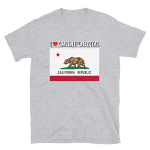 Load image into Gallery viewer, I LOVE CALIFORNIA STATE FLAG Short-Sleeve Unisex T-Shirt