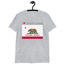 Load image into Gallery viewer, I LOVE CALIFORNIA STATE FLAG Short-Sleeve Unisex T-Shirt