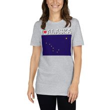Load image into Gallery viewer, I LOVE ALASKA STATE FLAG Short-Sleeve Unisex T-Shirt