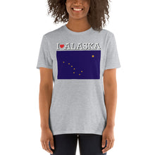 Load image into Gallery viewer, I LOVE ALASKA STATE FLAG Short-Sleeve Unisex T-Shirt