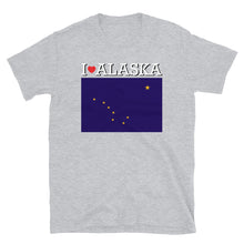 Load image into Gallery viewer, I LOVE ALASKA STATE FLAG Short-Sleeve Unisex T-Shirt