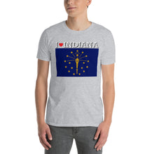 Load image into Gallery viewer, I LOVE INDIANA STATE FLAG Short-Sleeve Unisex T-Shirt