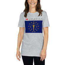 Load image into Gallery viewer, I LOVE INDIANA STATE FLAG Short-Sleeve Unisex T-Shirt