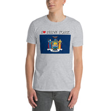 Load image into Gallery viewer, I LOVE NEW YORK STATE FLAG Short-Sleeve Unisex T-Shirt