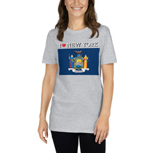 Load image into Gallery viewer, I LOVE NEW YORK STATE FLAG Short-Sleeve Unisex T-Shirt