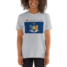 Load image into Gallery viewer, I LOVE NEW YORK STATE FLAG Short-Sleeve Unisex T-Shirt