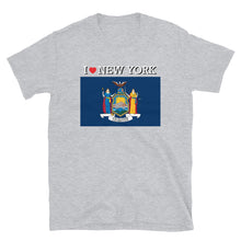 Load image into Gallery viewer, I LOVE NEW YORK STATE FLAG Short-Sleeve Unisex T-Shirt