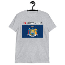 Load image into Gallery viewer, I LOVE NEW YORK STATE FLAG Short-Sleeve Unisex T-Shirt